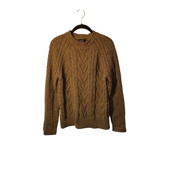 Express women’s brown/dark taupe, longsleeve, chunky cableknit sweater S/S - Picture 2 of 4